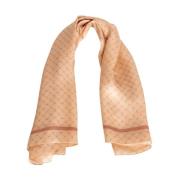 Trussardi Sidenscarf med 70-tals All-over Print Pink, Unisex