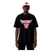 New Era Svart Bulls NBA Logo Tee Black, Herr