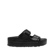 Birkenstock Svarta Plattforms Sandaler Papillio Samarbet Black, Dam