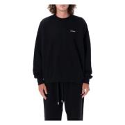 Off White Svart Vit Stickat Windy Arrow Crewneck Black, Herr