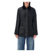 Barbour Klassisk Beadnell Vaxjacka Svart Black, Dam