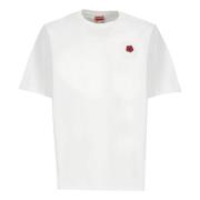 Kenzo Vit Blomma Broderad T-shirt White, Herr