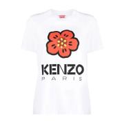 Kenzo Blomtryck T-shirt White, Dam