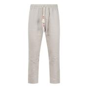 MC2 Saint Barth Linnebyxor Regular Fit Dragsko I Midjan Beige, Herr