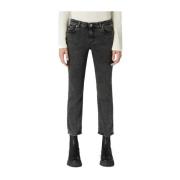 Trussardi Slim-fit Denim Byxor Gray, Dam