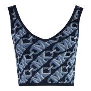 Michael Kors Crop Top med logo Blue, Dam