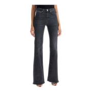 Pinko Flora Flared Jeans Gray, Dam