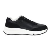 Armani Exchange Svarta sneakers med logotypdesign Black, Herr