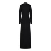 Alberta Ferretti Svart Elegans Klänning Aw24 Black, Dam