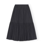 Ganni Midi Skirts Black, Dam