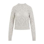 Sportmax Neutral Melange Narvel Sweater Gray, Dam