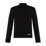 Jil Sander Topp med logotyp Black, Dam