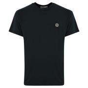 Stone Island Blå Bomull T-shirt Logo Hjärta Blue, Herr