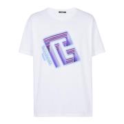 Balmain Neon logo T-shirt White, Herr