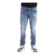 John Richmond Logo Slim-Fit Jeans Blue, Herr