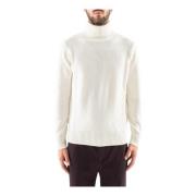 Corsinelabedoli Turtleneck Jumpers i Marinblå Ull White, Herr