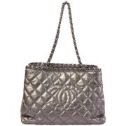 Chanel Vintage Pre-owned Tyg chanel-vskor Gray, Dam