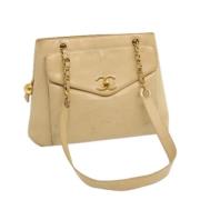 Chanel Vintage Pre-owned Laeder chanel-vskor Beige, Dam