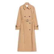 Max Mara Weekend Brun Trenchcoat Dubbelknäppt Brown, Dam