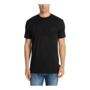 Philipp Plein Logo Swarovski Plain Tattoo T-shirt Black, Herr