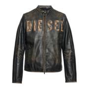 Diesel Läderjacka L-Met-A A14269 Black, Herr