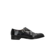 Doucal's Svarta Monk Strap Läderskor Black, Herr