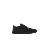 Christian Louboutin Svarta Denim Sneakers Tillverkade i Italien Black,...