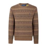 Ralph Lauren Kamel Combo Pullover Sweater Brown, Herr