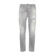 Dsquared2 Distressed Skinny Jeans Gray, Herr