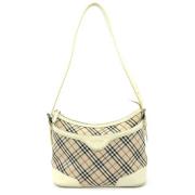 Burberry Vintage Pre-owned Canvas axelremsvskor Beige, Dam