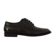 Dolce & Gabbana Svarta Wingtip Oxford Formella Skor Black, Herr