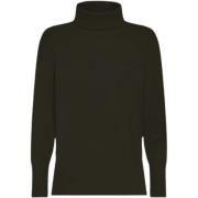 RRD Grön Chenille Turtleneck Tröja Green, Dam