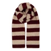 Gallo Burgundy Alpacka Ull Sjal Två-Ton Stripes Multicolor, Dam