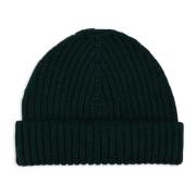 GALLO Grön Ribbstickad Beanie Mössa Green, Unisex