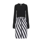 Manila Grace Elegant Midi Klänning Black, Dam