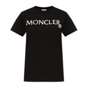 Moncler T-shirt med logotyp Black, Dam