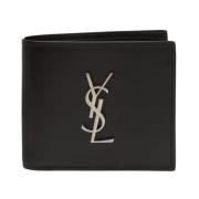 Saint Laurent Bifold-plånbok med logotyp Black, Herr