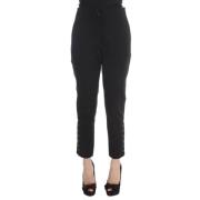 Ermanno Scervino Svarta Capribyxor i Bomullsblandning Black, Dam