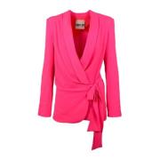 Aniye By Fuchsia V-Neck Blazer Vår/Sommar Pink, Dam