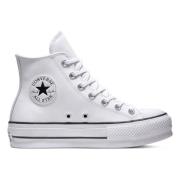 Converse Chuck Taylor All Star Lift Leather Hi Sneakers White, Dam