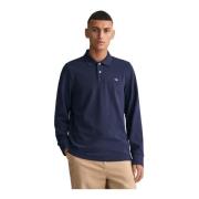 Gant Klassisk Shield Piqué Rugger Blue, Herr