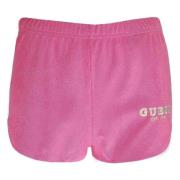 Guess Stickade Korta Shorts Pink, Dam