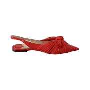 Jimmy Choo Röda spetsiga platta skor Red, Dam