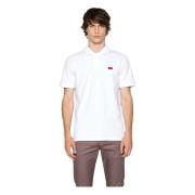 Levi's Slim Housemark Short Sleeve Polo White, Herr