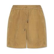 Loewe Lädershorts Beige, Dam