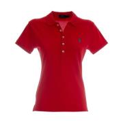 Polo Ralph Lauren Slim-Fit Knäppt Logoskjorta Red, Dam