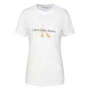 Calvin Klein Jeans Gradient Monologo T-shirt White, Dam