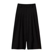 Twinset Svarta Cropped Milano Byxor Black, Dam