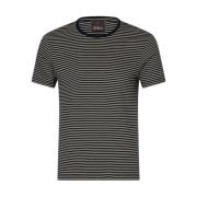 Oscar Jacobson Randig Slim Fit T-shirt Black, Herr