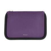 JW Anderson Fashionable Wallet for Men and Women Purple, Dam